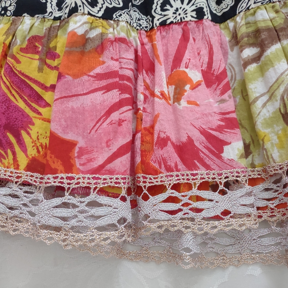 Rare Findfp Patchwork Ruffle Tiered Sequins - image 3